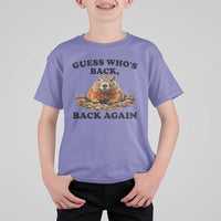 Groundhog Day T Shirt For Kid Funny Woodchuck Guess Whos Back - Wonder Print Shop
