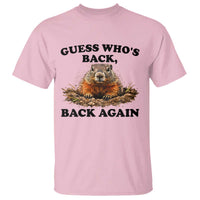 Groundhog Day T Shirt Funny Woodchuck Guess Whos Back - Wonder Print Shop