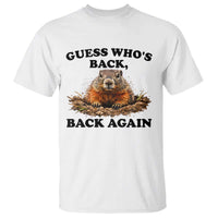 Groundhog Day T Shirt Funny Woodchuck Guess Whos Back - Wonder Print Shop