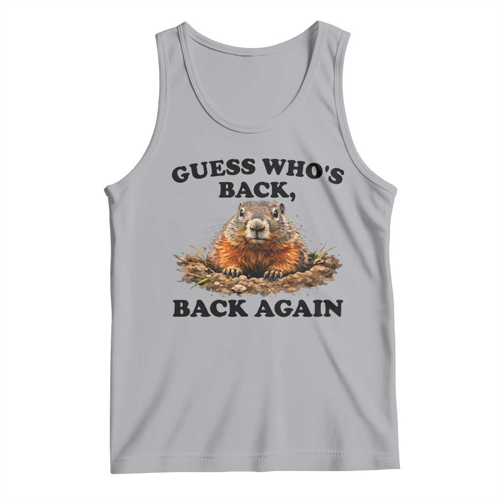 Groundhog Day Tank Top Funny Woodchuck Guess Whos Back - Wonder Print Shop