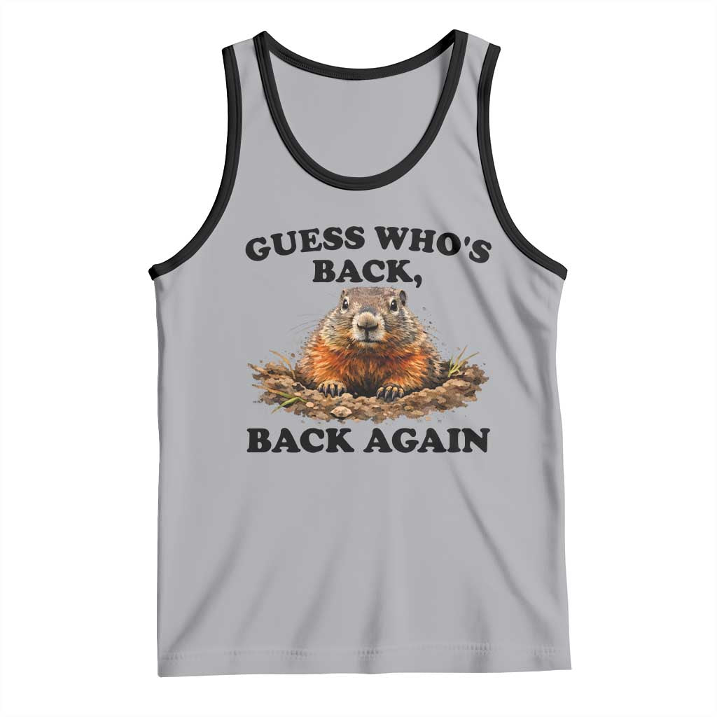 Groundhog Day Tank Top Funny Woodchuck Guess Whos Back - Wonder Print Shop