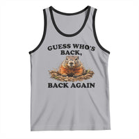 Groundhog Day Tank Top Funny Woodchuck Guess Whos Back - Wonder Print Shop
