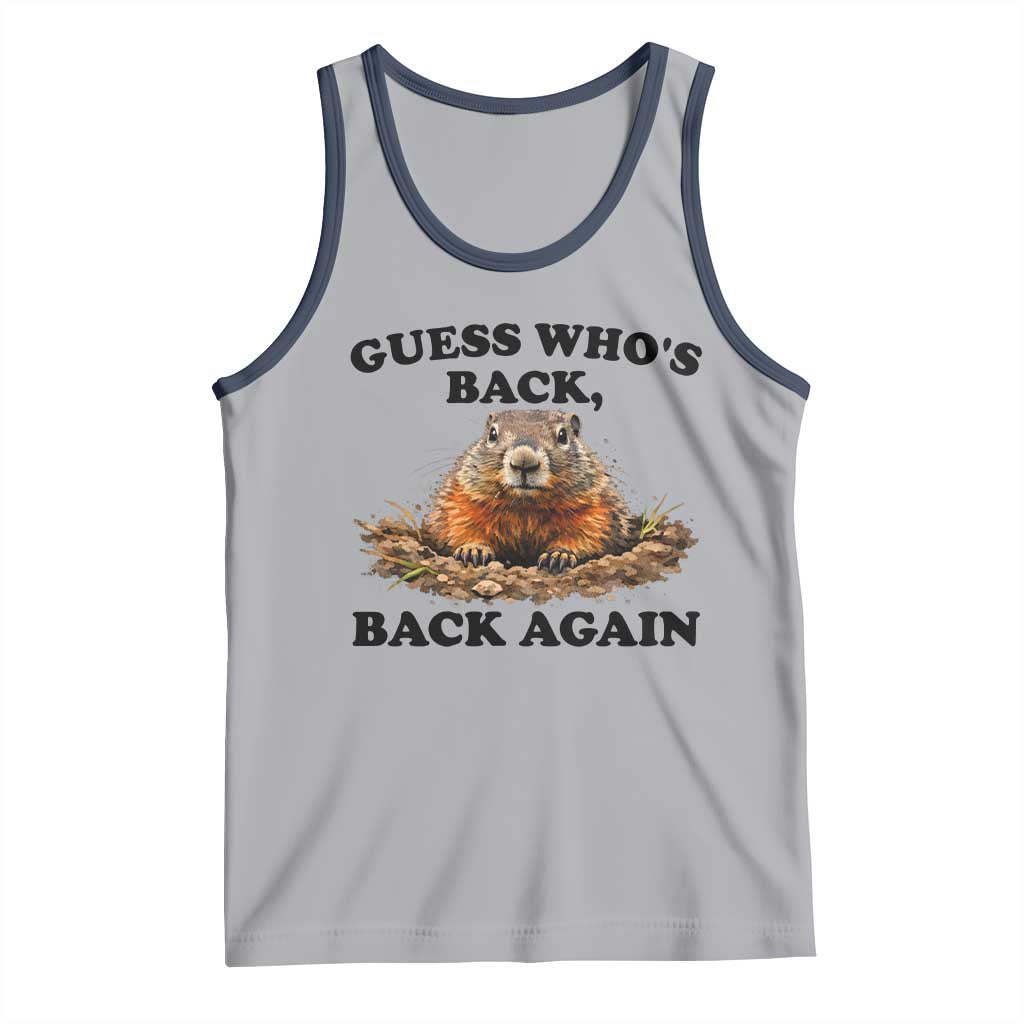 Groundhog Day Tank Top Funny Woodchuck Guess Whos Back - Wonder Print Shop