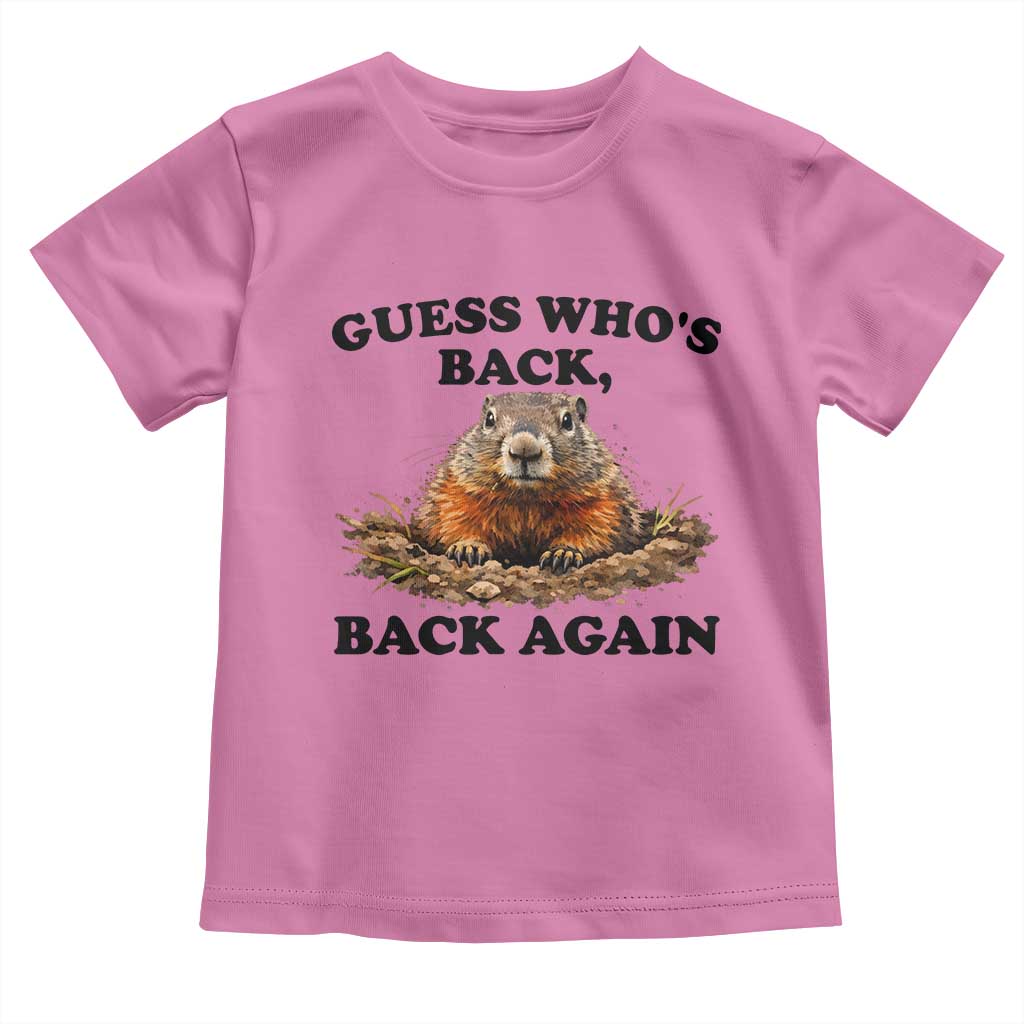 Groundhog Day Toddler T Shirt Funny Woodchuck Guess Whos Back - Wonder Print Shop