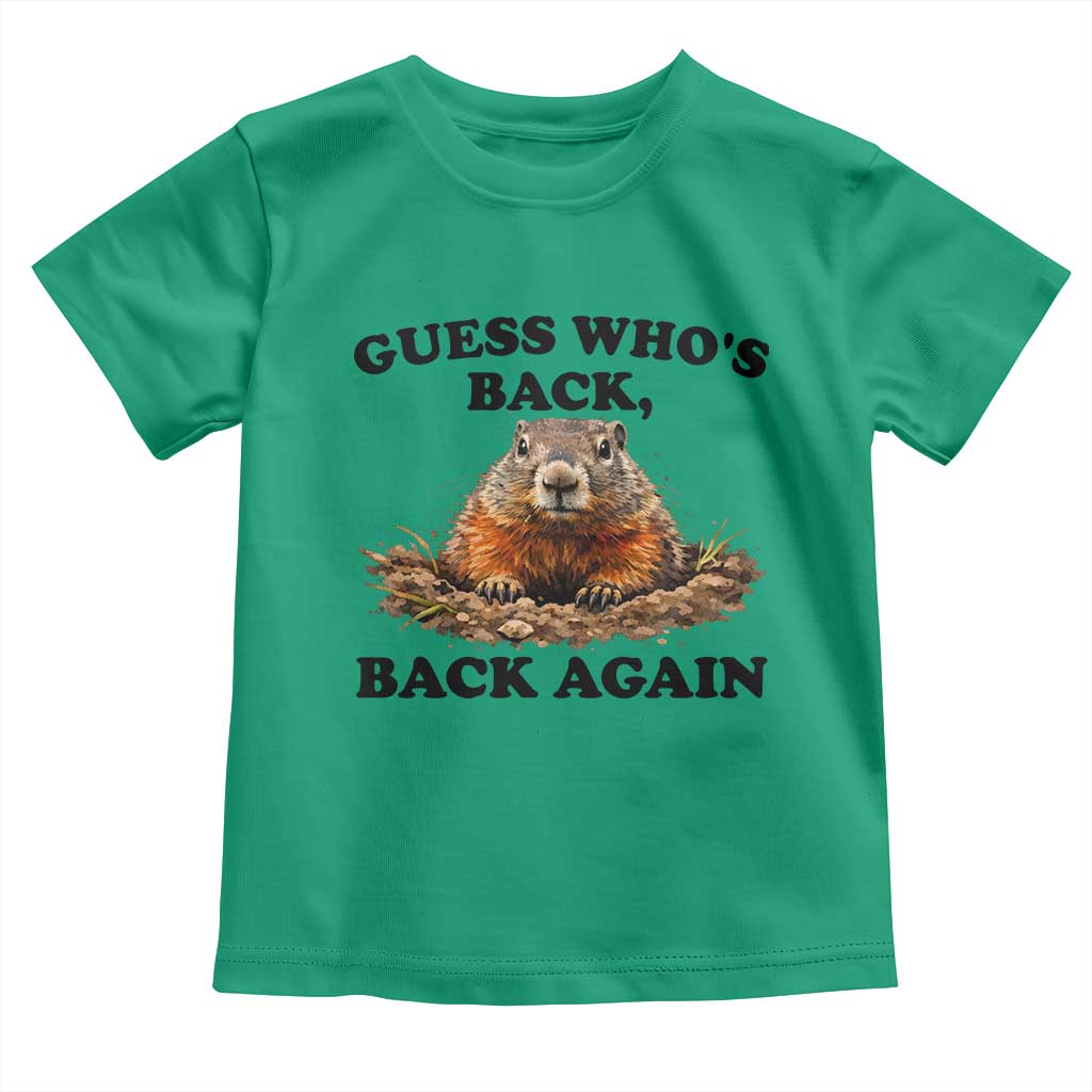 Groundhog Day Toddler T Shirt Funny Woodchuck Guess Whos Back - Wonder Print Shop