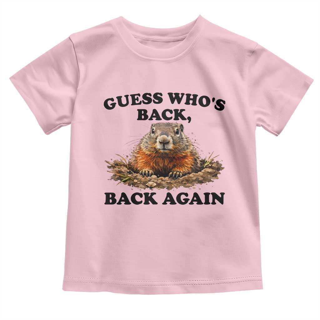 Groundhog Day Toddler T Shirt Funny Woodchuck Guess Whos Back - Wonder Print Shop