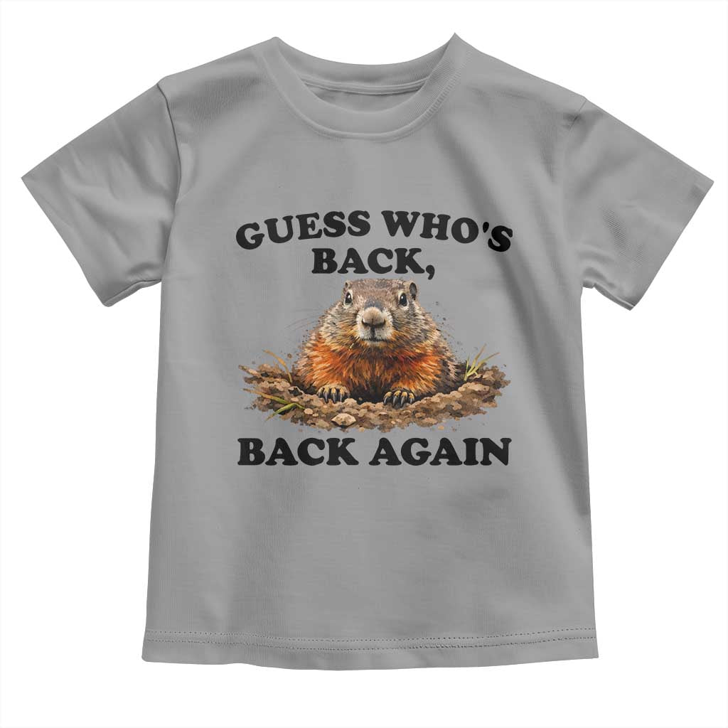 Groundhog Day Toddler T Shirt Funny Woodchuck Guess Whos Back - Wonder Print Shop