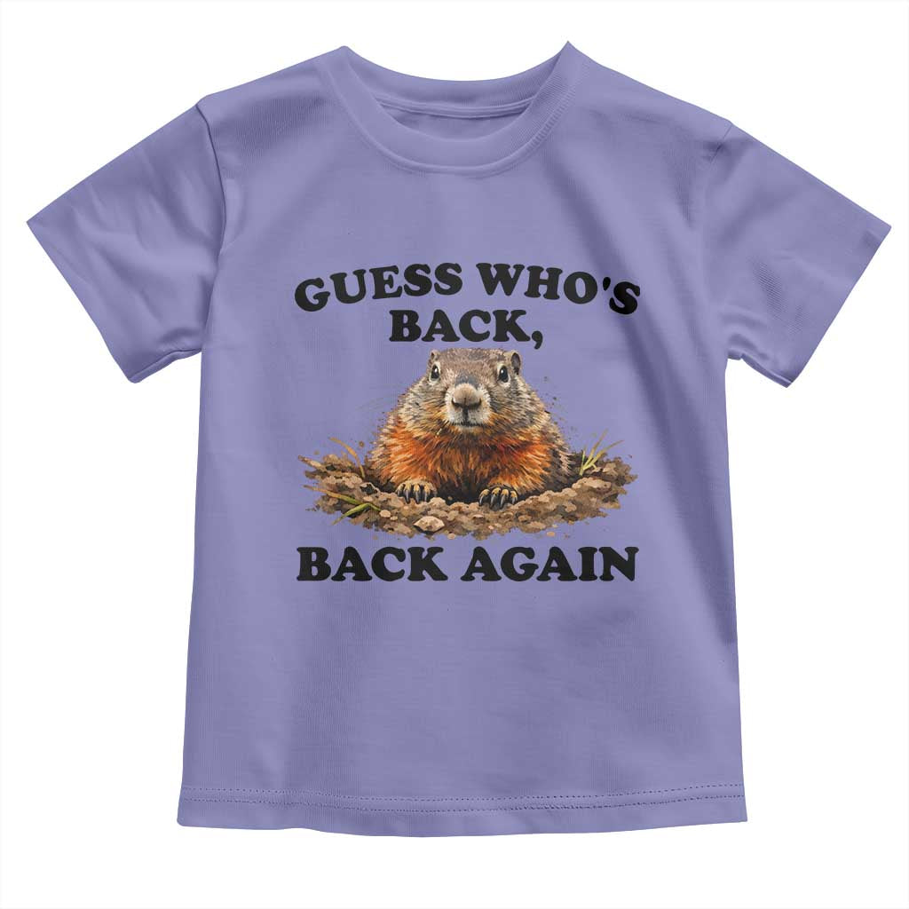 Groundhog Day Toddler T Shirt Funny Woodchuck Guess Whos Back - Wonder Print Shop