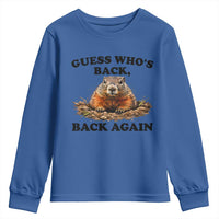 Groundhog Day Youth Sweatshirt Funny Woodchuck Guess Whos Back - Wonder Print Shop
