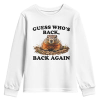 Groundhog Day Youth Sweatshirt Funny Woodchuck Guess Whos Back - Wonder Print Shop