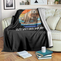 Groundhog Day Throw Blanket Retro Vintage Funny Woodchuck Guess Whos Back - Wonder Print Shop