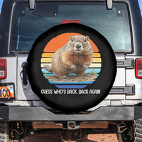 Groundhog Day Spare Tire Cover Retro Vintage Funny Woodchuck Guess Whos Back - Wonder Print Shop