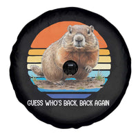 Groundhog Day Spare Tire Cover Retro Vintage Funny Woodchuck Guess Whos Back - Wonder Print Shop