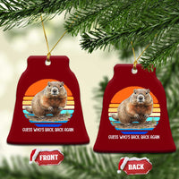 Groundhog Day Ceramic Ornament Retro Vintage Funny Woodchuck Guess Whos Back - Wonder Print Shop