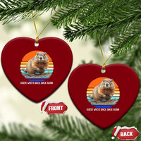 Groundhog Day Ceramic Ornament Retro Vintage Funny Woodchuck Guess Whos Back - Wonder Print Shop