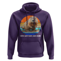 Groundhog Day Hoodie Retro Vintage Funny Woodchuck Guess Whos Back - Wonder Print Shop