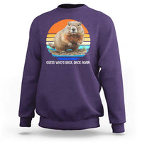 Groundhog Day Sweatshirt Retro Vintage Funny Woodchuck Guess Whos Back - Wonder Print Shop