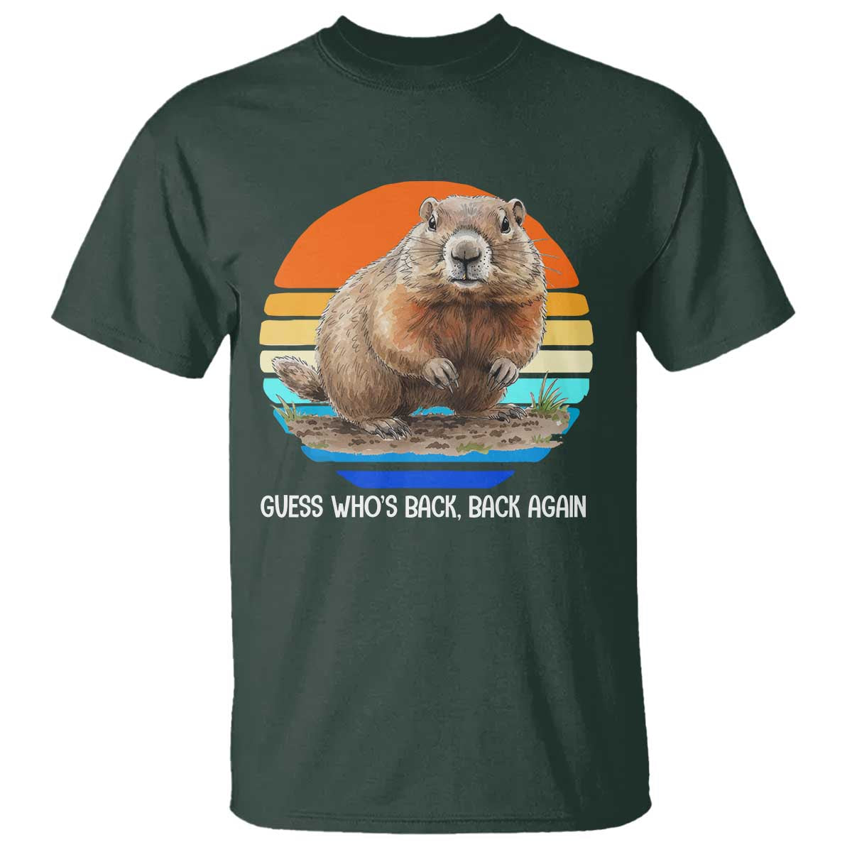 Groundhog Day T Shirt Retro Vintage Funny Woodchuck Guess Whos Back - Wonder Print Shop