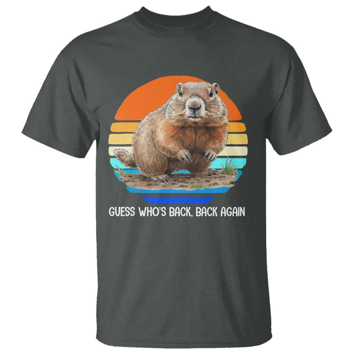 Groundhog Day T Shirt Retro Vintage Funny Woodchuck Guess Whos Back - Wonder Print Shop