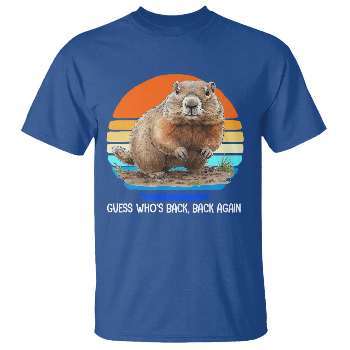 Groundhog Day T Shirt Retro Vintage Funny Woodchuck Guess Whos Back - Wonder Print Shop