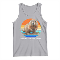Groundhog Day Tank Top Retro Vintage Funny Woodchuck Guess Whos Back - Wonder Print Shop