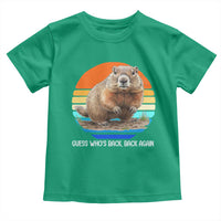 Groundhog Day Toddler T Shirt Retro Vintage Funny Woodchuck Guess Whos Back - Wonder Print Shop
