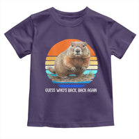 Groundhog Day Toddler T Shirt Retro Vintage Funny Woodchuck Guess Whos Back - Wonder Print Shop