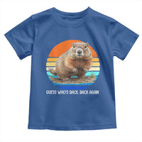 Groundhog Day Toddler T Shirt Retro Vintage Funny Woodchuck Guess Whos Back - Wonder Print Shop