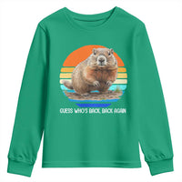 Groundhog Day Youth Sweatshirt Retro Vintage Funny Woodchuck Guess Whos Back - Wonder Print Shop