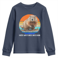 Groundhog Day Youth Sweatshirt Retro Vintage Funny Woodchuck Guess Whos Back - Wonder Print Shop