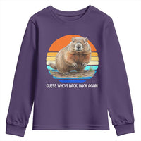 Groundhog Day Youth Sweatshirt Retro Vintage Funny Woodchuck Guess Whos Back - Wonder Print Shop