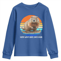 Groundhog Day Youth Sweatshirt Retro Vintage Funny Woodchuck Guess Whos Back - Wonder Print Shop