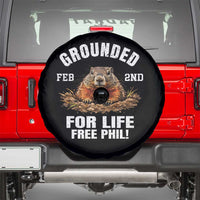 Funny Groundhog Spare Tire Cover Grounded For Life Ground Hog Day - Wonder Print Shop