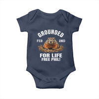 Funny Groundhog Baby Onesie Grounded For Life Ground Hog Day - Wonder Print Shop