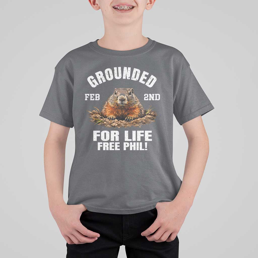 Funny Groundhog T Shirt For Kid Grounded For Life Ground Hog Day - Wonder Print Shop