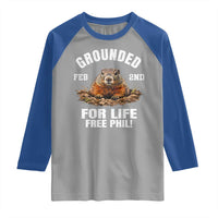 Funny Groundhog Raglan Shirt Grounded For Life Ground Hog Day - Wonder Print Shop
