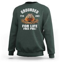 Funny Groundhog Sweatshirt Grounded For Life Ground Hog Day - Wonder Print Shop