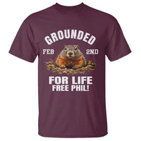 Funny Groundhog T Shirt Grounded For Life Ground Hog Day - Wonder Print Shop