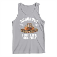 Funny Groundhog Tank Top Grounded For Life Ground Hog Day - Wonder Print Shop