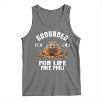 Funny Groundhog Tank Top Grounded For Life Ground Hog Day - Wonder Print Shop