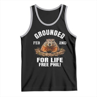 Funny Groundhog Tank Top Grounded For Life Ground Hog Day - Wonder Print Shop