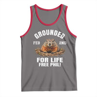 Funny Groundhog Tank Top Grounded For Life Ground Hog Day - Wonder Print Shop