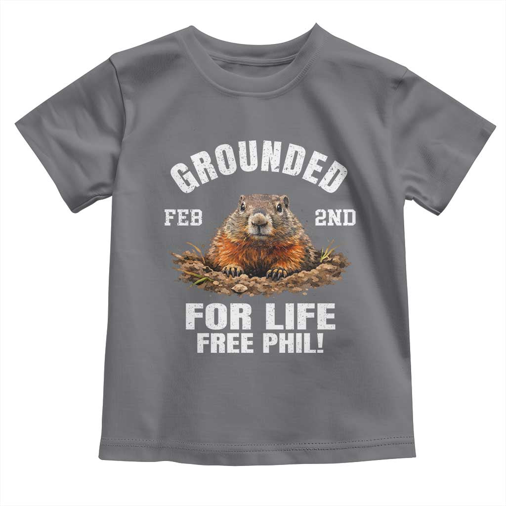 Funny Groundhog Toddler T Shirt Grounded For Life Ground Hog Day - Wonder Print Shop