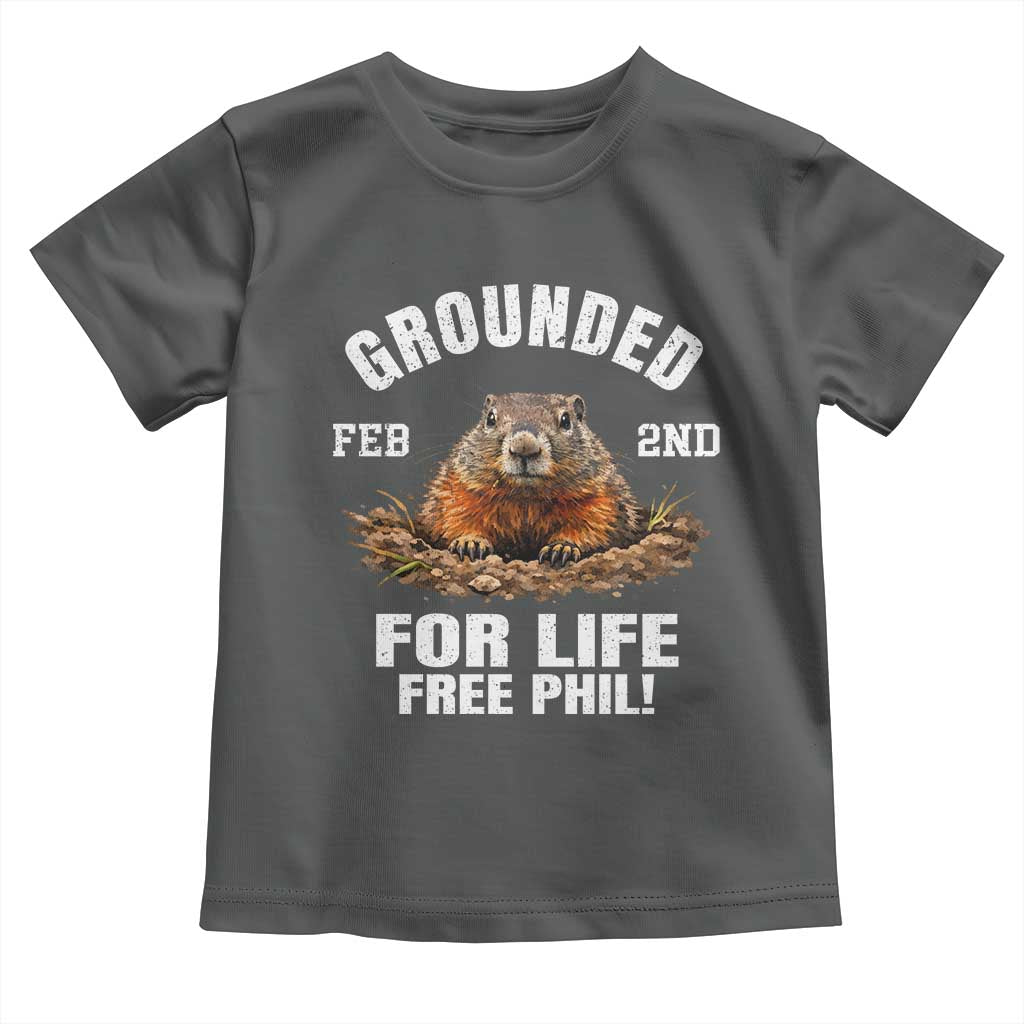 Funny Groundhog Toddler T Shirt Grounded For Life Ground Hog Day - Wonder Print Shop