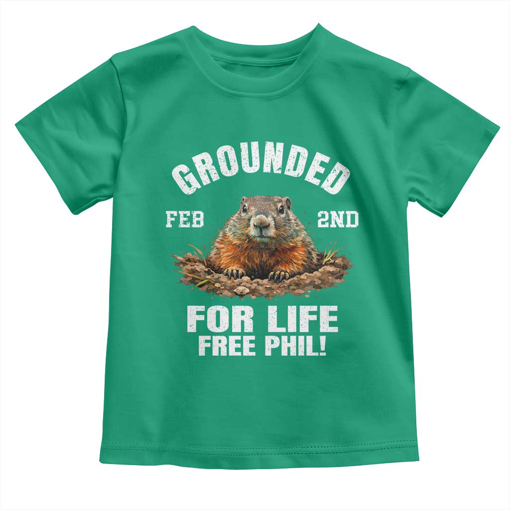 Funny Groundhog Toddler T Shirt Grounded For Life Ground Hog Day - Wonder Print Shop