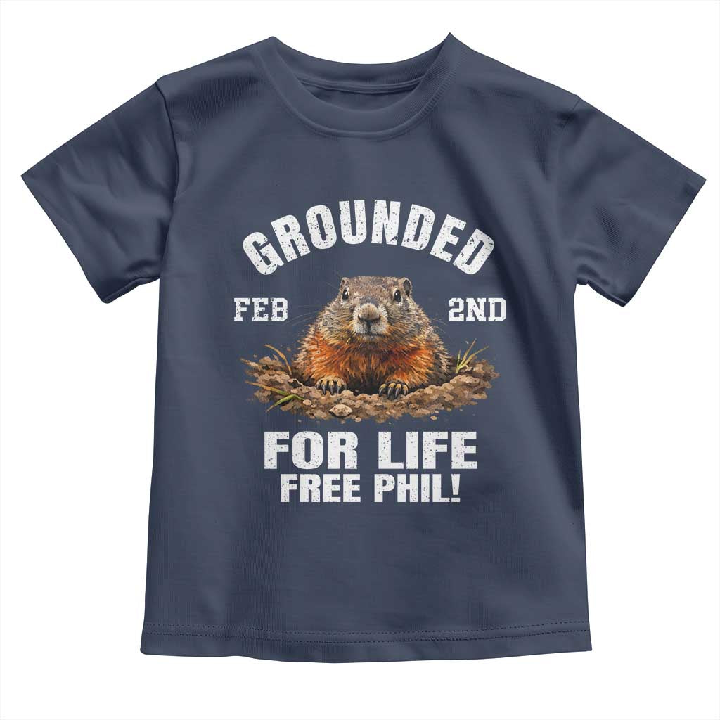 Funny Groundhog Toddler T Shirt Grounded For Life Ground Hog Day - Wonder Print Shop