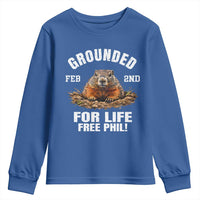Funny Groundhog Youth Sweatshirt Grounded For Life Ground Hog Day - Wonder Print Shop
