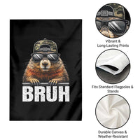 Bruh Groundhog Garden Flag Funny Woodchuck Camo Hat Youth Teens Kids Slang - Wonder Print Shop