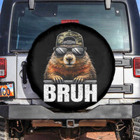 Bruh Groundhog Spare Tire Cover Funny Woodchuck Camo Hat Youth Teens Kids Slang - Wonder Print Shop
