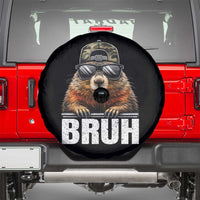Bruh Groundhog Spare Tire Cover Funny Woodchuck Camo Hat Youth Teens Kids Slang - Wonder Print Shop